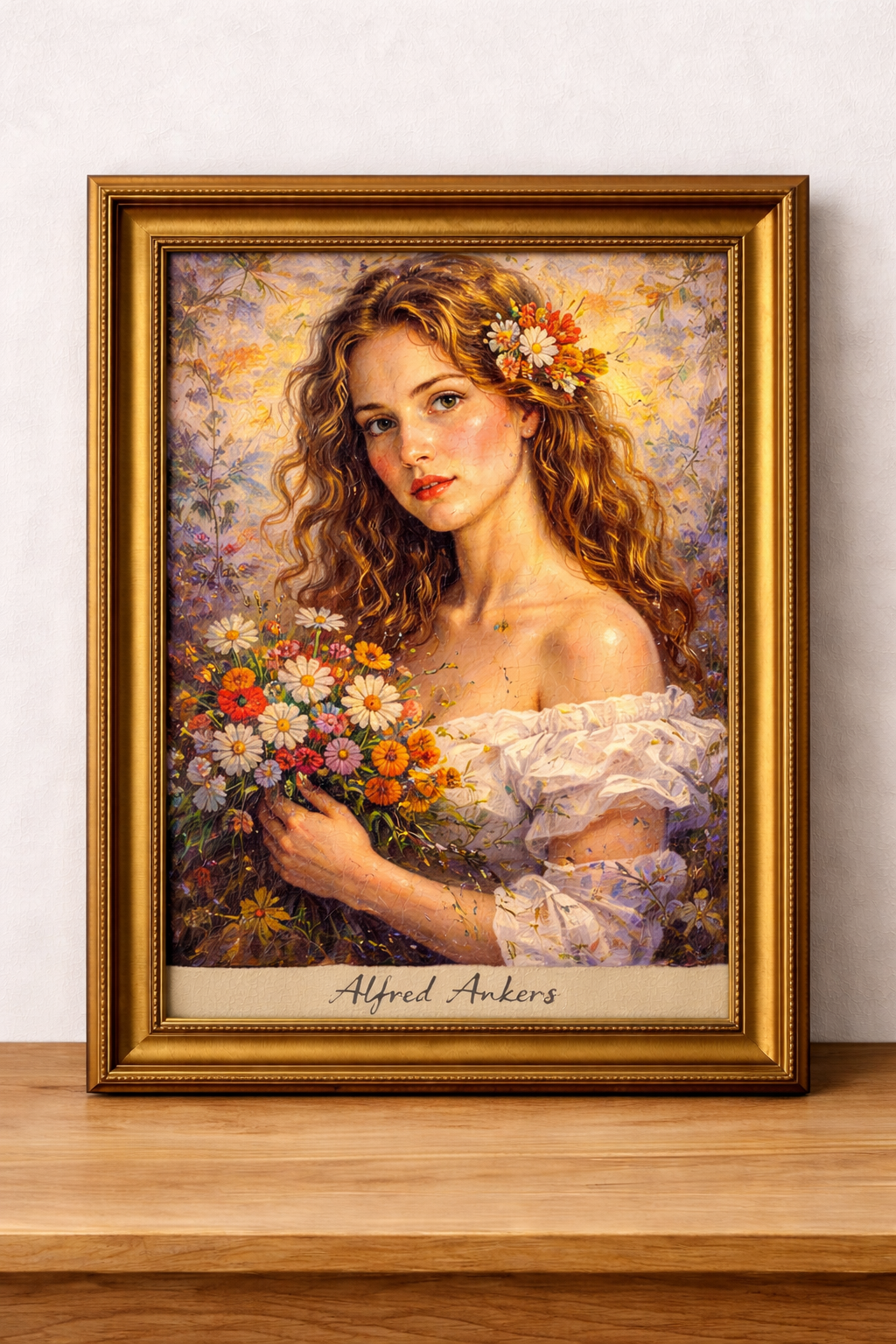 Jeune femme aux fleurs sauvages