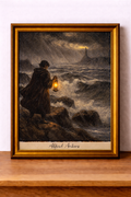 Stormy night by the sea