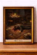 Victorian study with eerie atmosphere